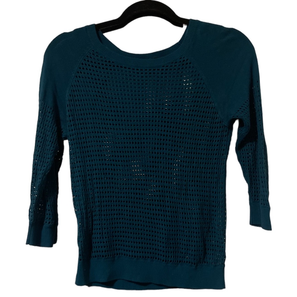 Express Teal Quarter Sleeve Shirt